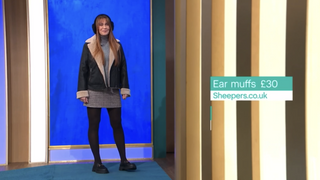 Our Black Sheepskin Ear Muffs featured on “This Morning”