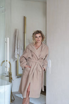 Woollen beige bathrobe