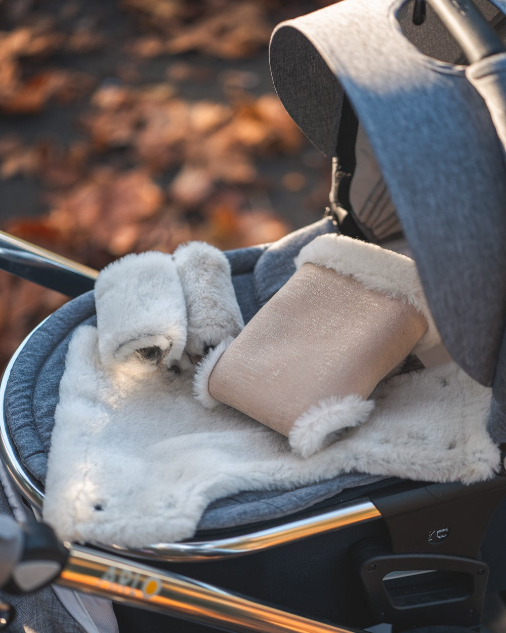 Cream Sheepskin Pram Hand Warmer