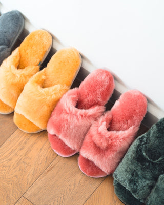 Mustard spa slippers
