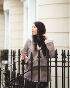 Silver shearling jacket