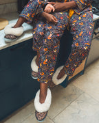 Leopard Sheepers slippers matching set