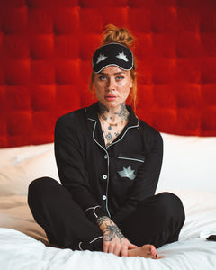 Long Sleeve Black Pyjama Shirt
