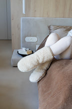 Merino Wool Sleep Socks | Warm Bed Socks for Cold Feet | Cozy Non-Slip House Socks UNISEX
