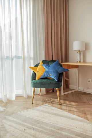 Midnight Blue Star Pillow