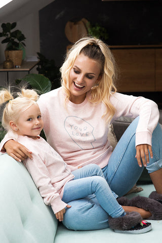 Light grey Sheepers women and child matching slippers