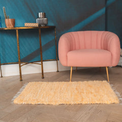 Mustard Woven Sheepskin Rug